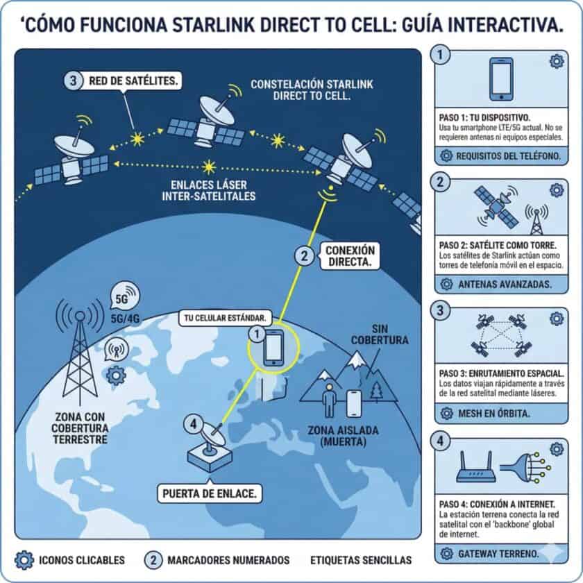 infografía tecnología direct to cell